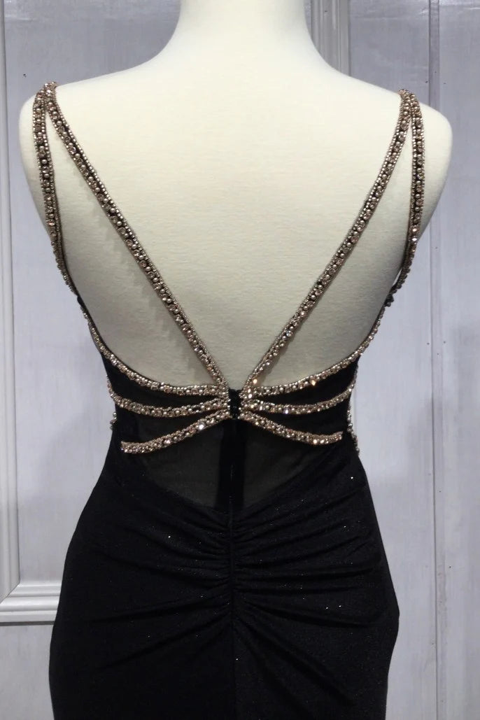 The Mylah Butterfly Beaded Fitted Gown