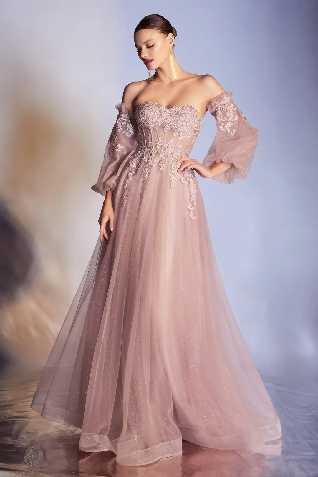 The Ava APPLIQUE CORSET GOWN