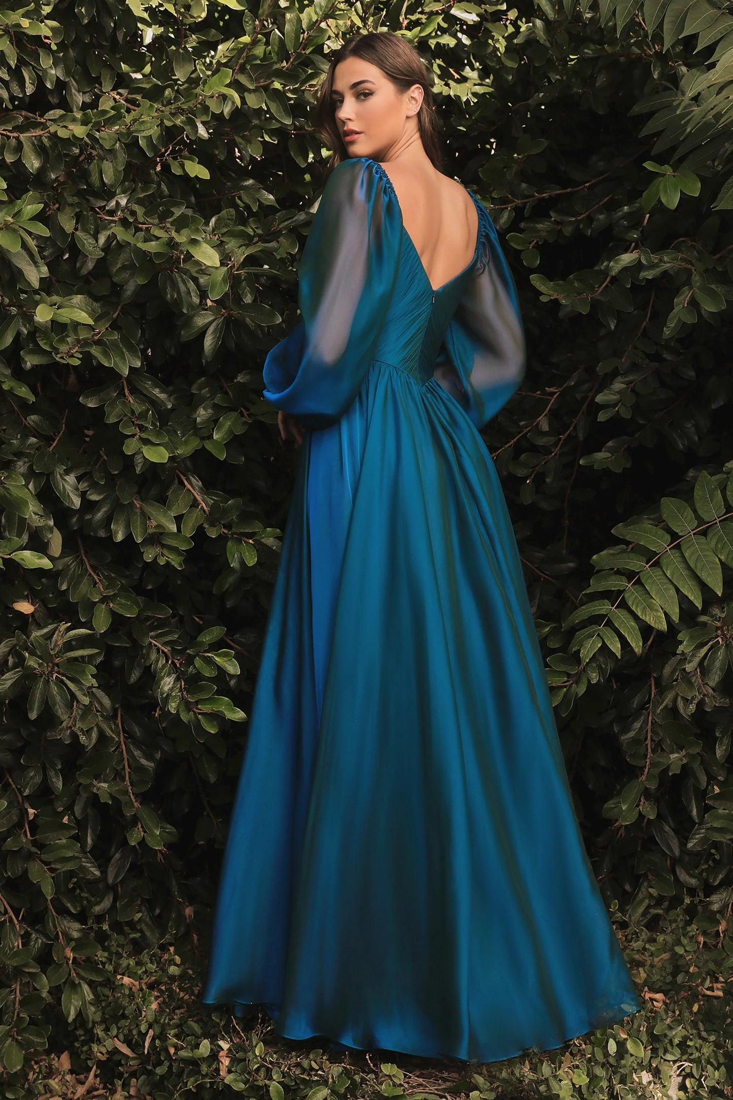 The Victoria Long Sleeve Chiffon Gown