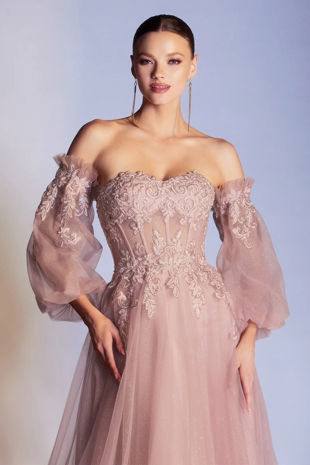 The Ava APPLIQUE CORSET GOWN
