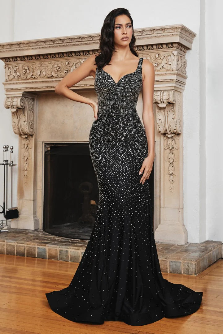 The Faye Fitted Sleeveless Heat Stone Gown