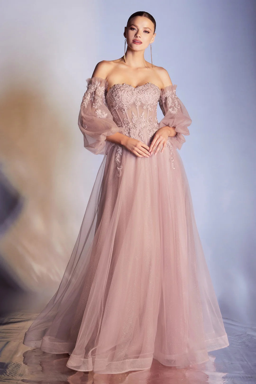 The Ava APPLIQUE CORSET GOWN