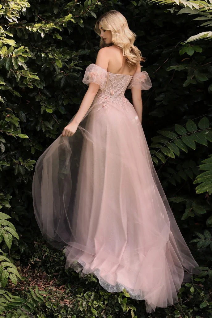 The Hannah Strapless 3D Floral Gown
