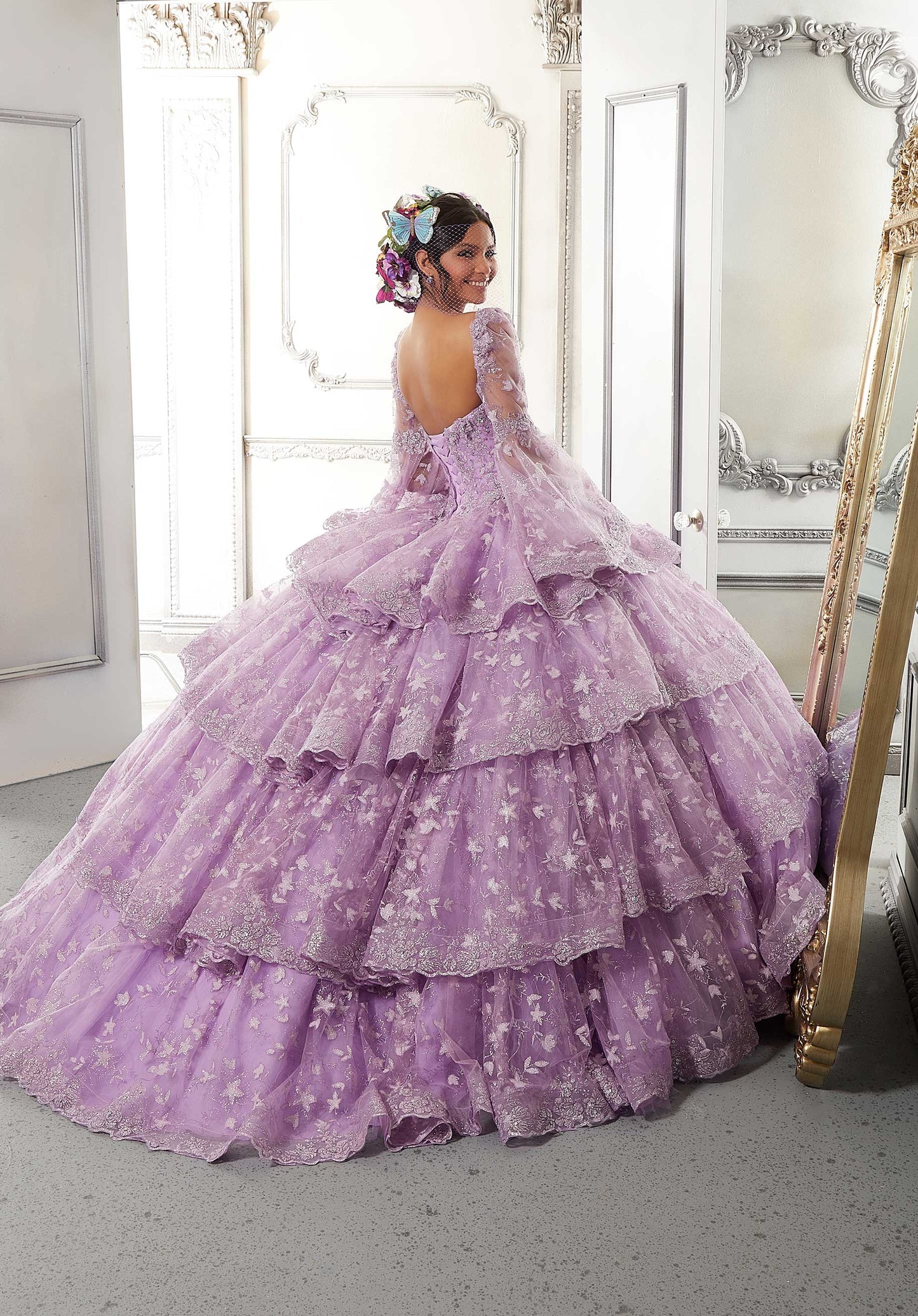 The Jazmine Sleeve Quinceanera Gown