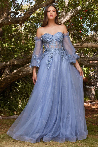 The Daisy Strapless 3D Floral Corset Ball Gown