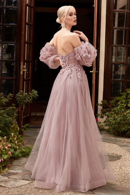 The Daisy Strapless 3D Floral Corset Ball Gown