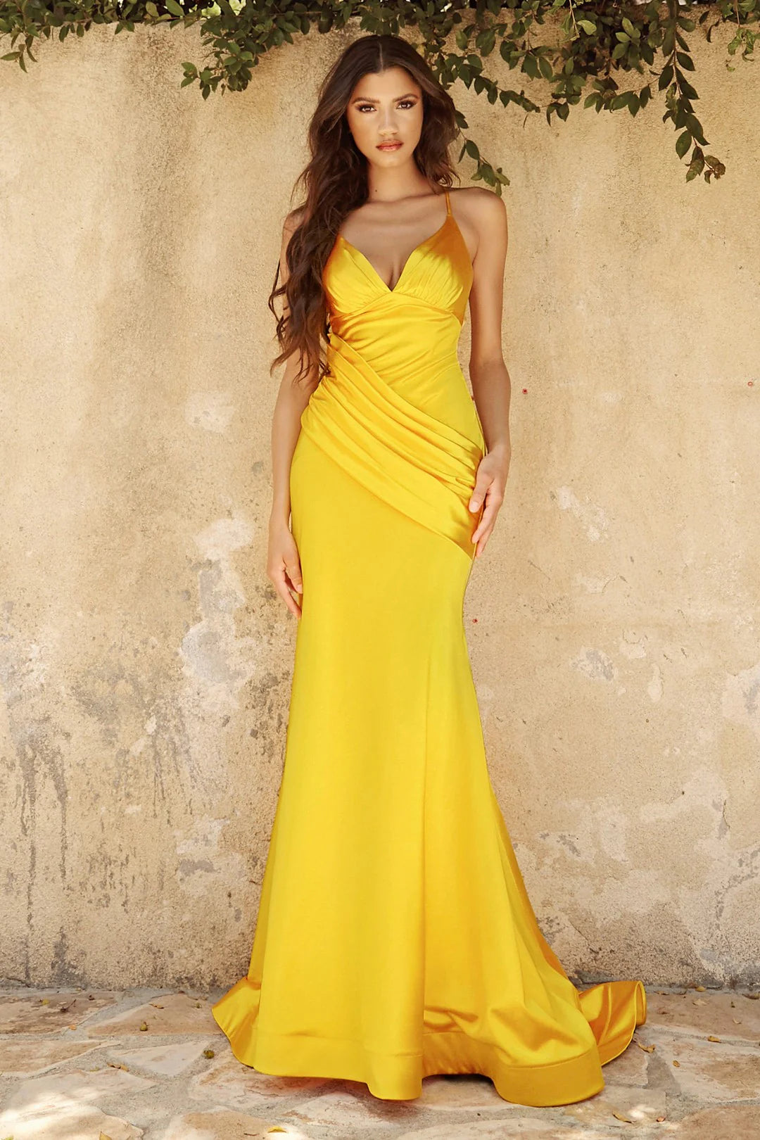 The Jessica Rushed Satin Mermaid Dress