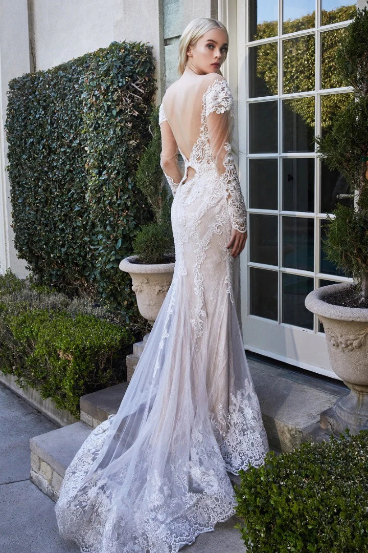 The Riley Bohemian Lace Long Sleeve Mermaid Gown