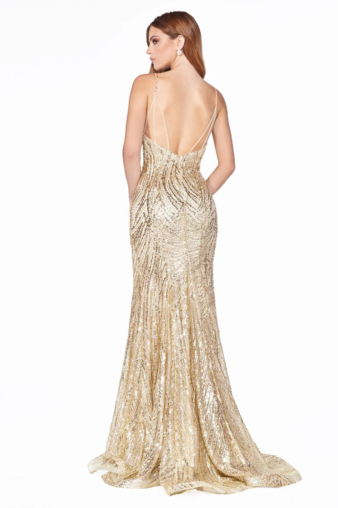 The Carley Long Glitter Print Mermaid Dress