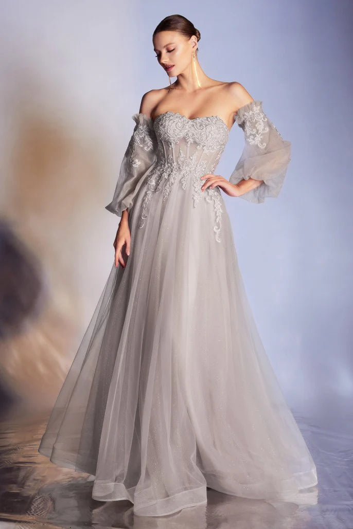 The Ava APPLIQUE CORSET GOWN